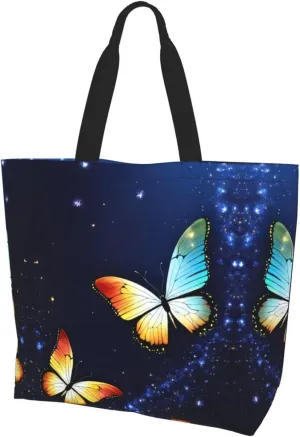 Deer Print Shoulder Bag For Women Shopping Bags Tote Bag Large Storage Handbag Grocery Bags For Travel Work