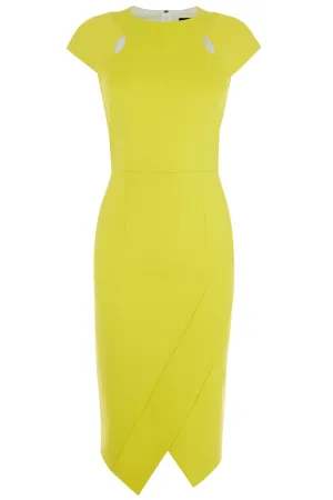 Diagonal Hem Pencil Dress