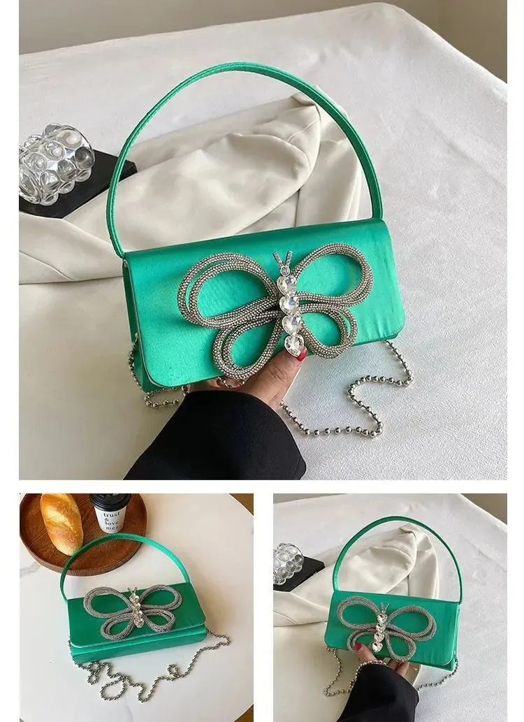 Diamond Butterfly Handbags/Shoulder Bags