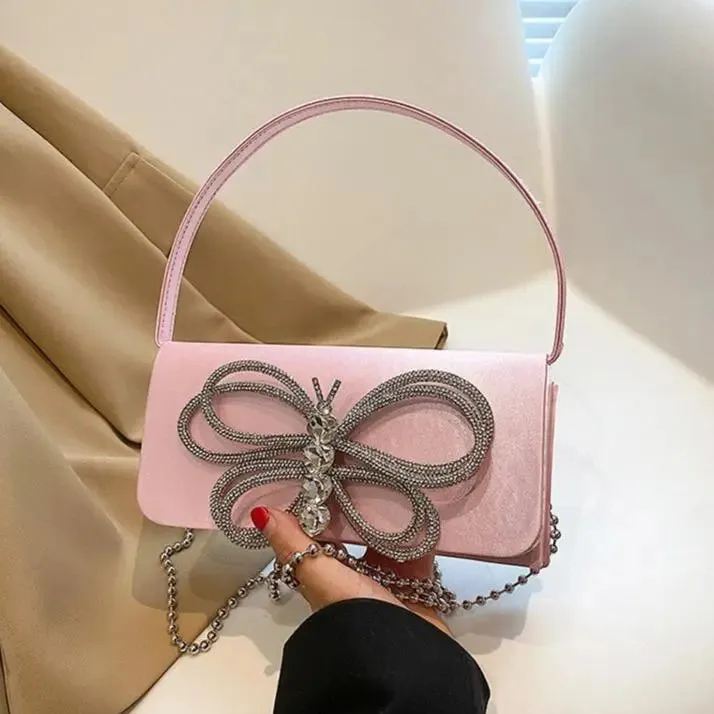 Diamond Butterfly Handbags/Shoulder Bags