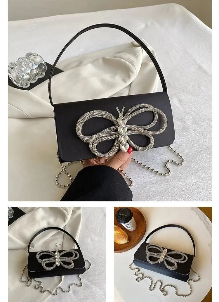 Diamond Butterfly Handbags/Shoulder Bags