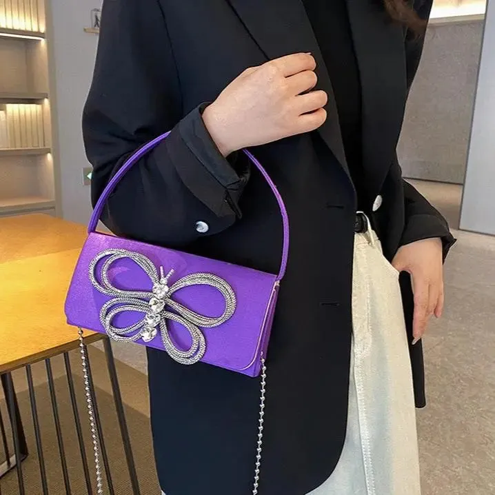 Diamond Butterfly Handbags/Shoulder Bags