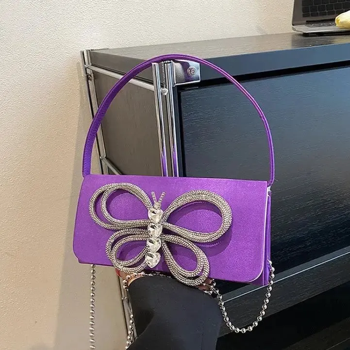 Diamond Butterfly Handbags/Shoulder Bags
