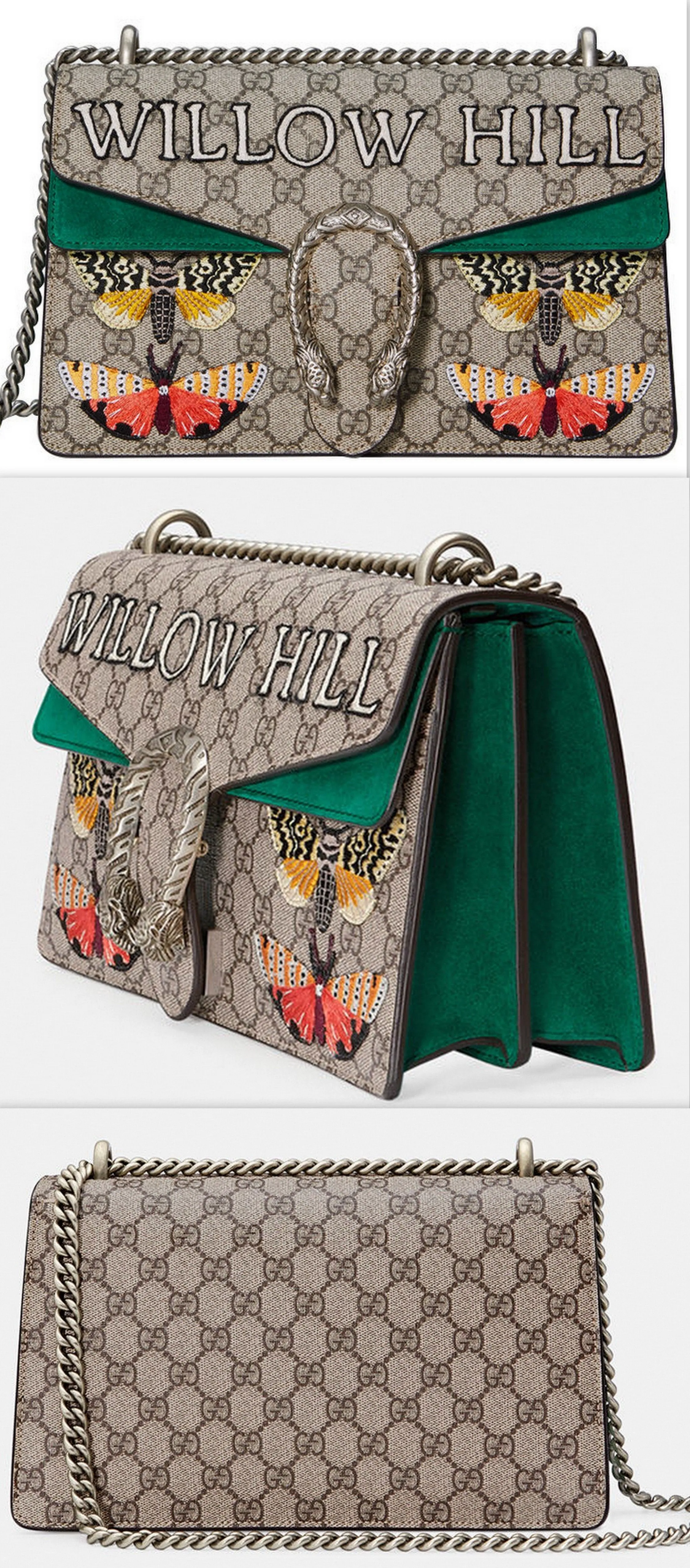 'Dionysus' Embroidered Shoulder Bag - Willow Hill