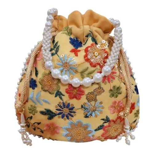 DMS RETAIL Potli Bags For Wedding Return Gifts For Women In Bulk, Ladies Return Gifts For Pooja Birthday Kitty Party Shagun Mehndi Sangeet Pack of (Pack of 10)