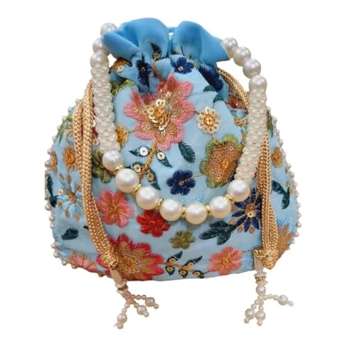 DMS RETAIL Potli Bags For Wedding Return Gifts For Women In Bulk, Ladies Return Gifts For Pooja Birthday Kitty Party Shagun Mehndi Sangeet Pack of (Pack of 10)