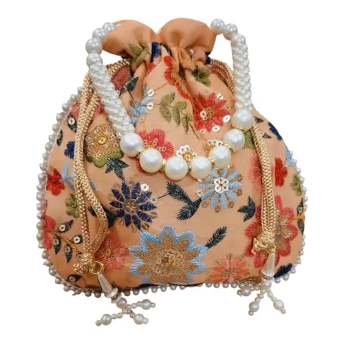 DMS RETAIL Potli Bags For Wedding Return Gifts For Women In Bulk, Ladies Return Gifts For Pooja Birthday Kitty Party Shagun Mehndi Sangeet Pack of (Pack of 10)