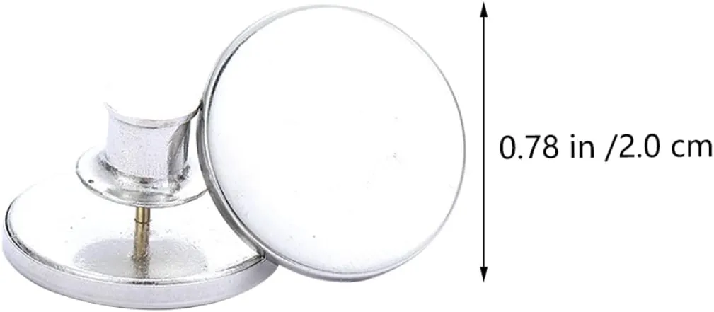 DOITOOL 2 Pairs Detachable Metal Buttons Multi Functional Magnetic Buckle for Easy Installation Clothing Curtains Bags and Accessories