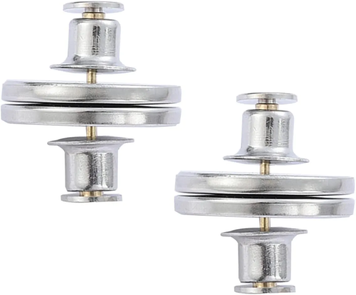 DOITOOL 2 Pairs Detachable Metal Buttons Multi Functional Magnetic Buckle for Easy Installation Clothing Curtains Bags and Accessories