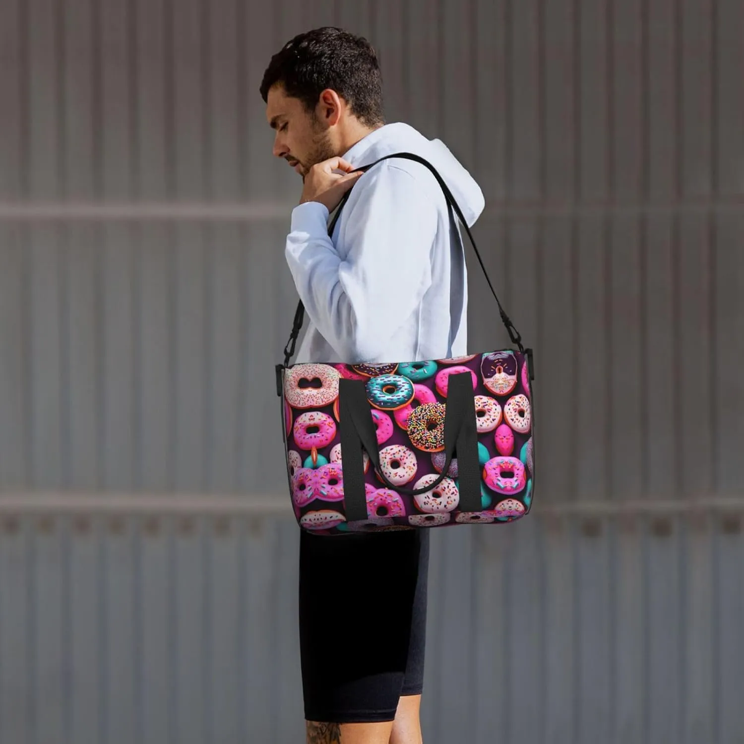 Donut Travel Bags, Weekender Carry On For Women, Sports Gym Bag, Workout Duffel Bag,Overnight