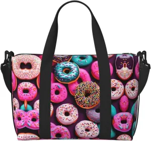 Donut Travel Bags, Weekender Carry On For Women, Sports Gym Bag, Workout Duffel Bag,Overnight