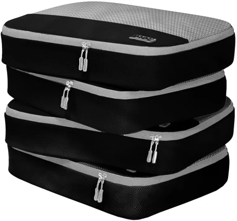 Dot&Dot Large Packing Cubes for Suitcases - 4 Pcs set of Packing Cubes for Travel - Packing Cubes for Carry on Suitcase Organizer Bags - Travel Cubes Travel Organizer Bags for Luggage