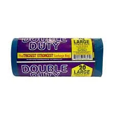 Double Duty Garbage Bag Jumbo -  is the ultimate high density, dual-purpose bag that’s ideal for solving problems from your toughest waste disposal tasks to carrying or storing your heavy loads - 60945612622