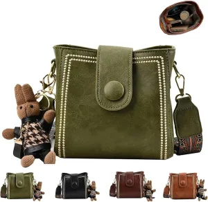 Dragentle Vintage Fashion Bag, Vintage Fashion Cowhide Bag with Adjustable Wider Shoulder Strap, Crossbody Bags for Women