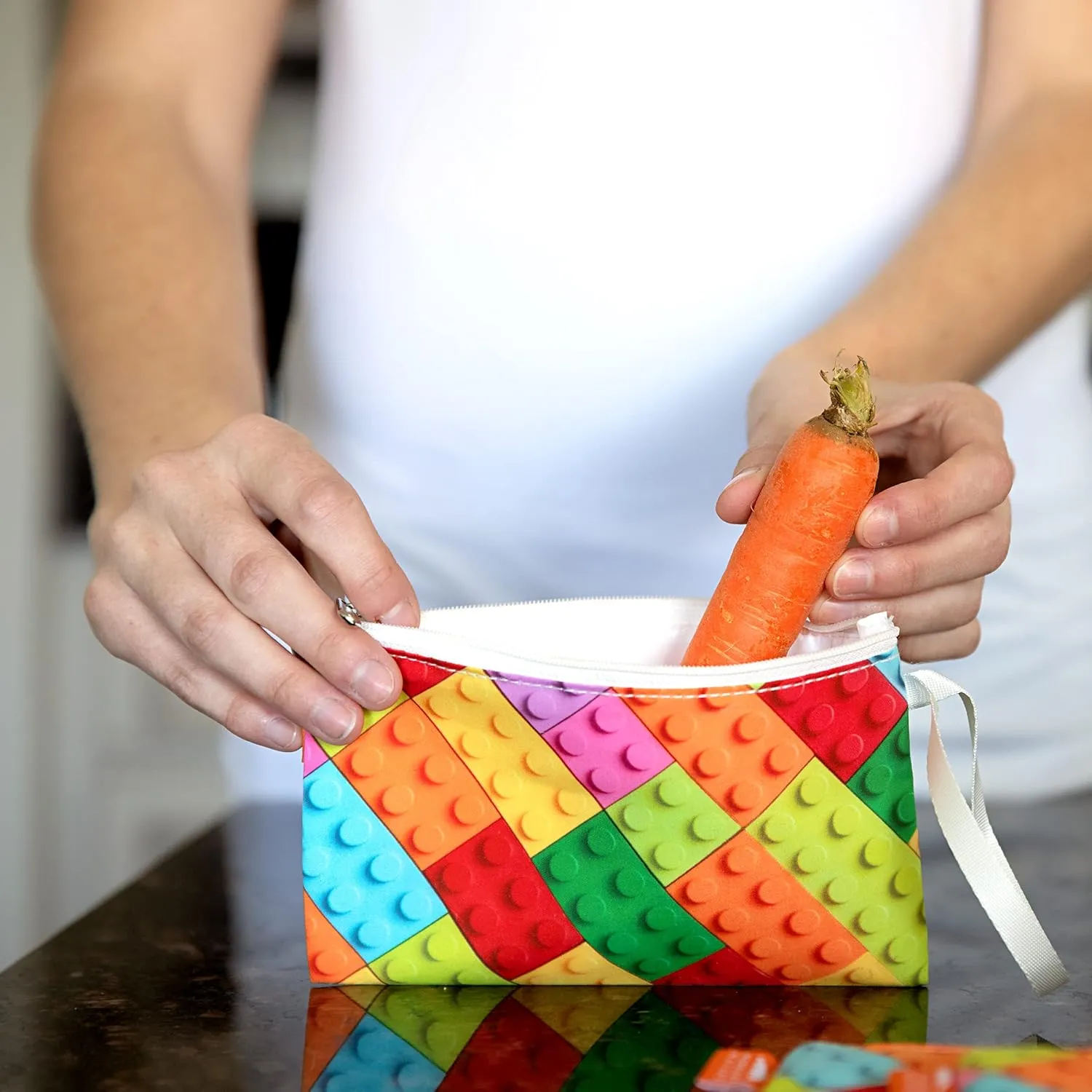 Dual Layer Reusable Sandwich Bags - Color Blocks
