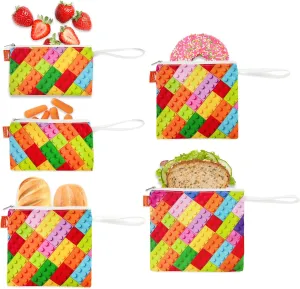 Dual Layer Reusable Sandwich Bags - Color Blocks
