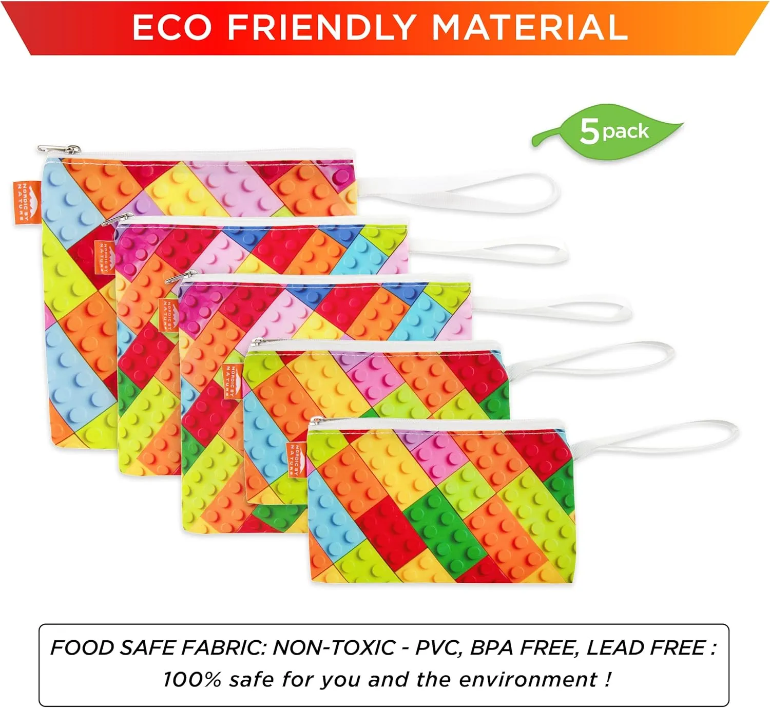 Dual Layer Reusable Sandwich Bags - Color Blocks