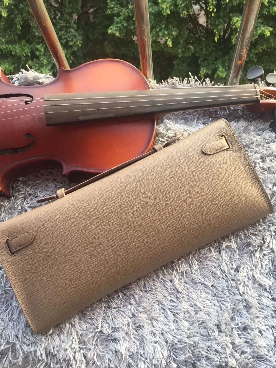 Durable Handcrafted Cut Clutch Hermes Kelly Spring promotion Etain