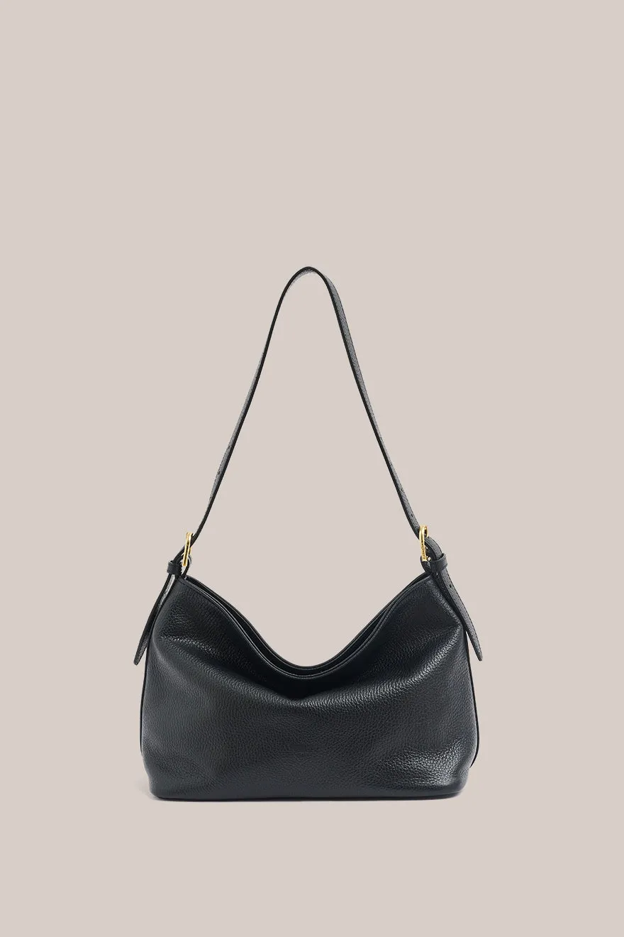 Eden Shoulder Bag - Black Leather