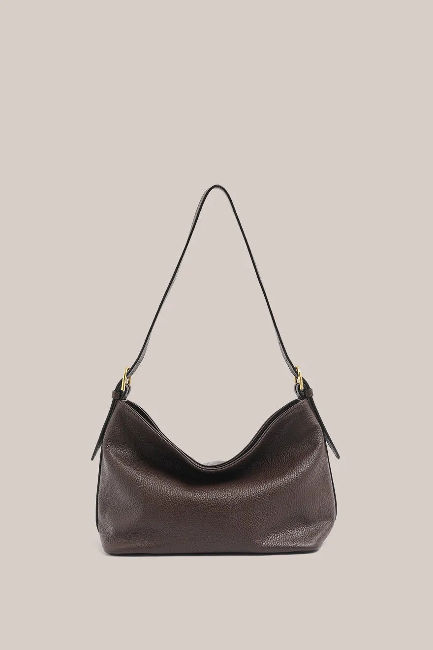 Eden Shoulder Bag - Dark Chocolate Leather
