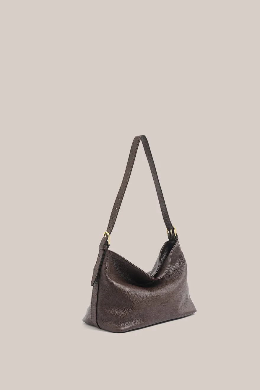 Eden Shoulder Bag - Dark Chocolate Leather