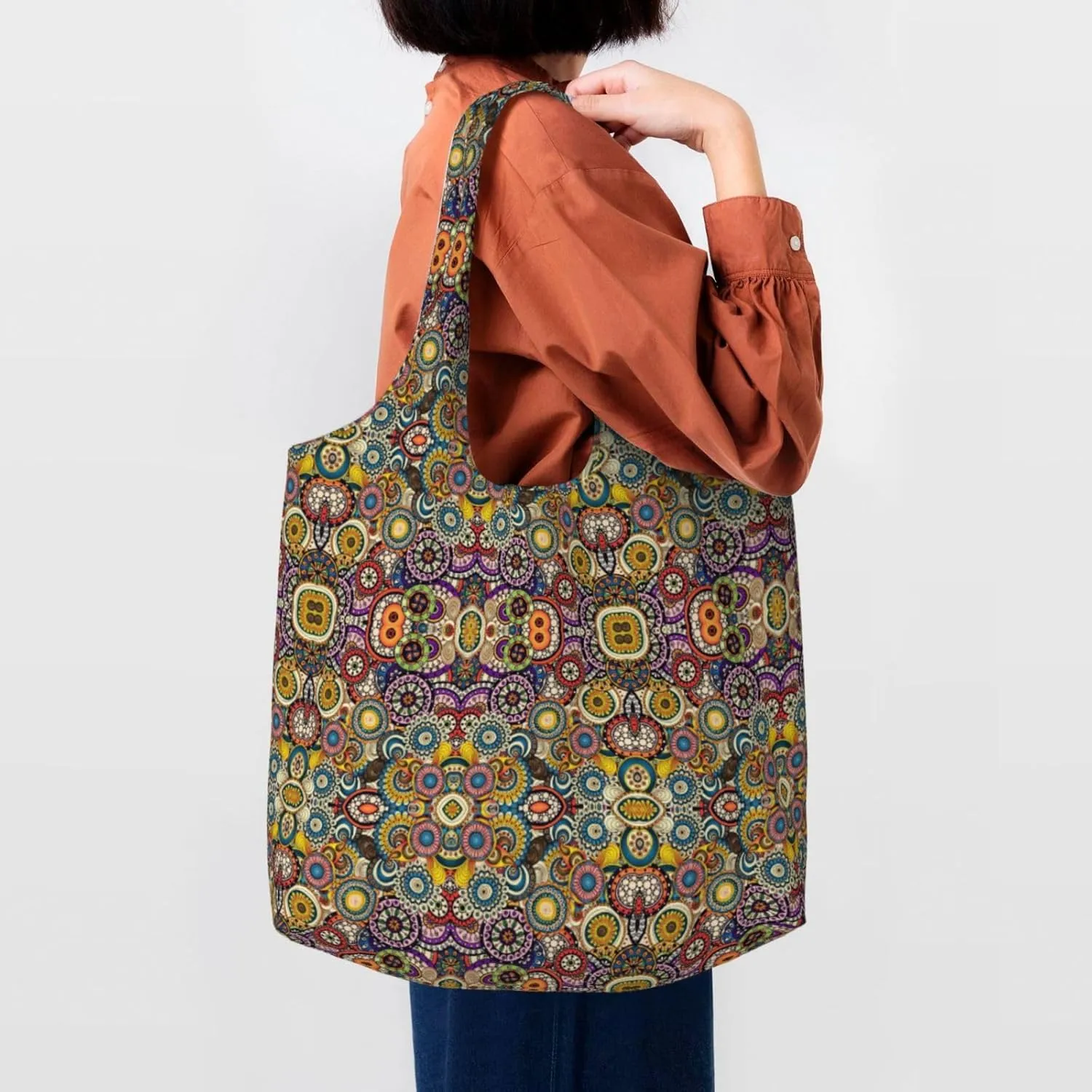 England Symbols Canvas Bag Bag Handbag Eco-Friendly Reusable Groceryshopping Bags For Women Girls