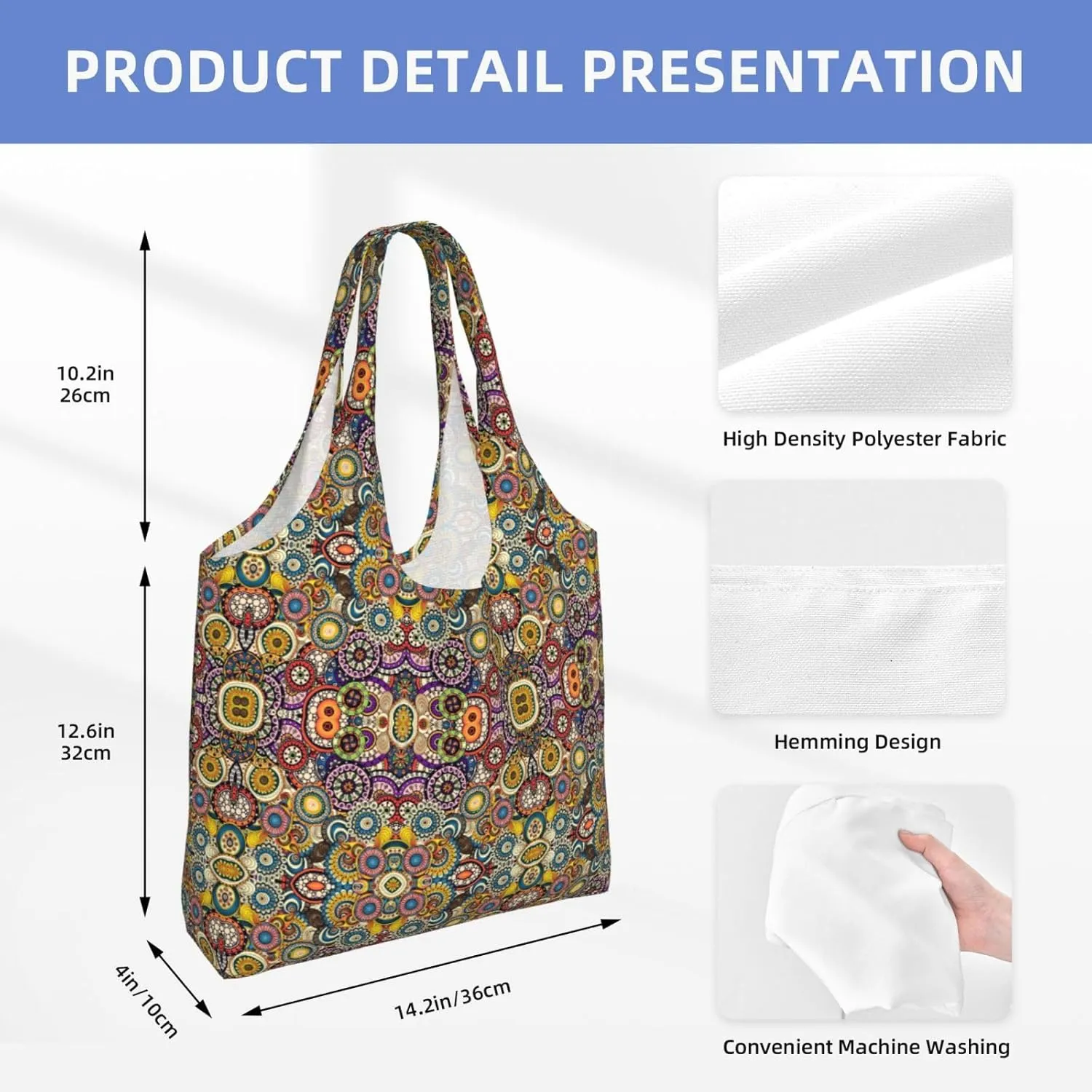 England Symbols Canvas Bag Bag Handbag Eco-Friendly Reusable Groceryshopping Bags For Women Girls