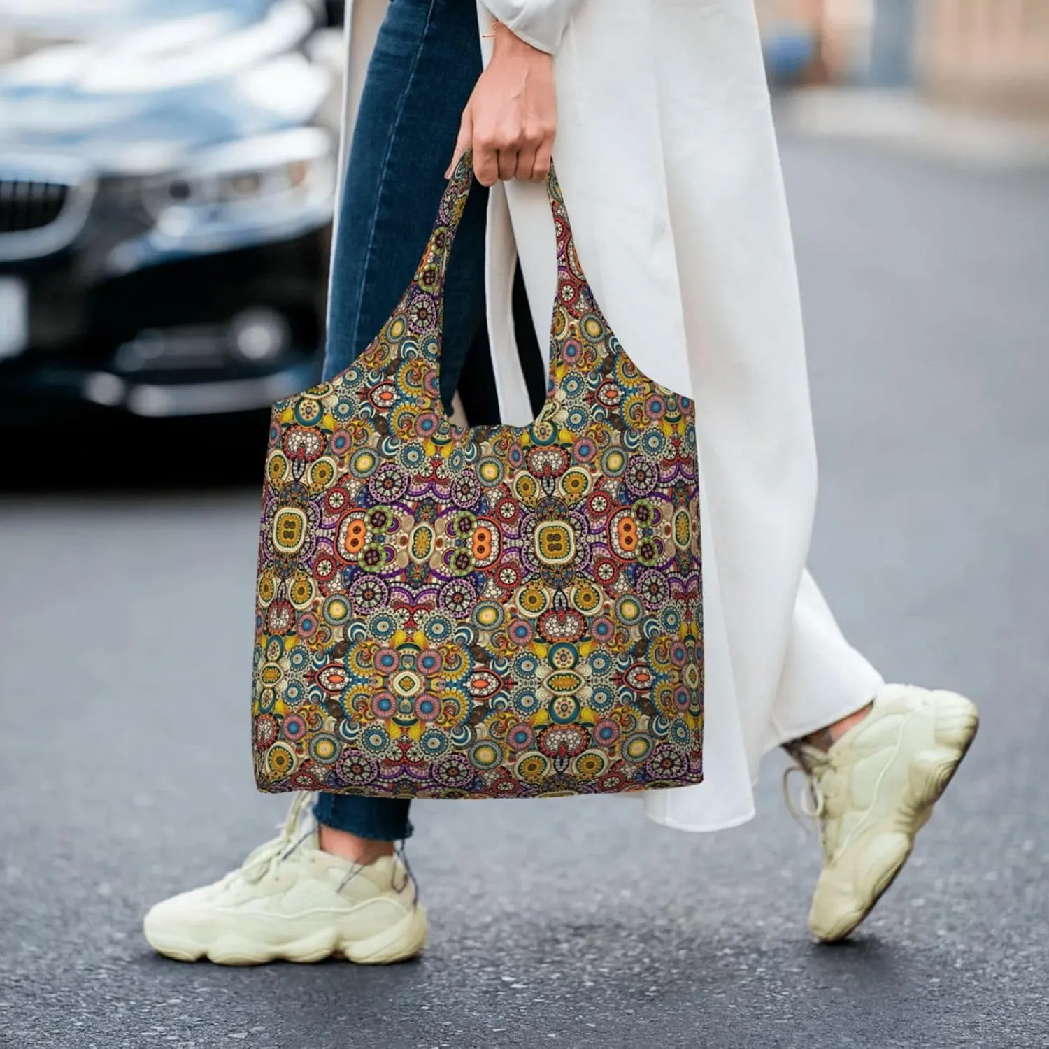England Symbols Canvas Bag Bag Handbag Eco-Friendly Reusable Groceryshopping Bags For Women Girls