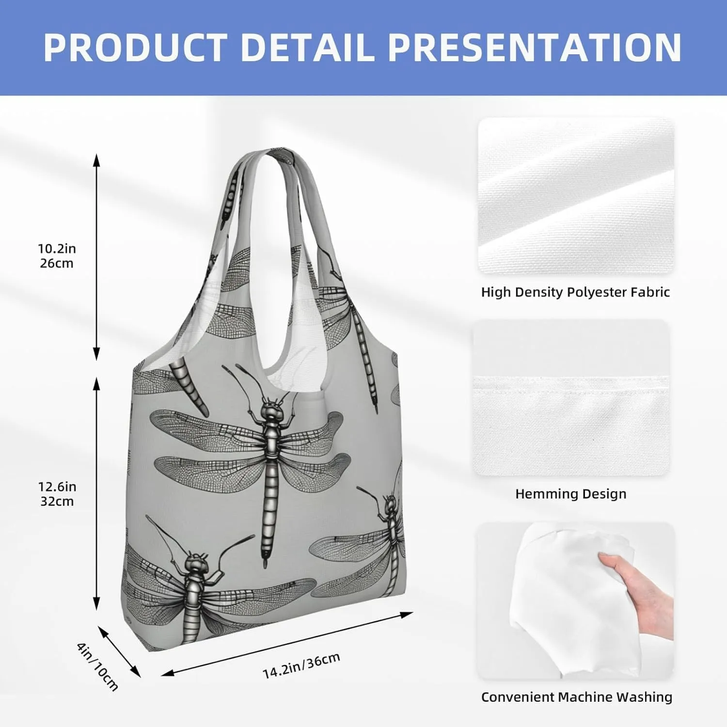 Explosion Burst Red Black Canvas Bag Bag Handbag Eco-Friendly Reusable Groceryshopping Bags For Women Girls