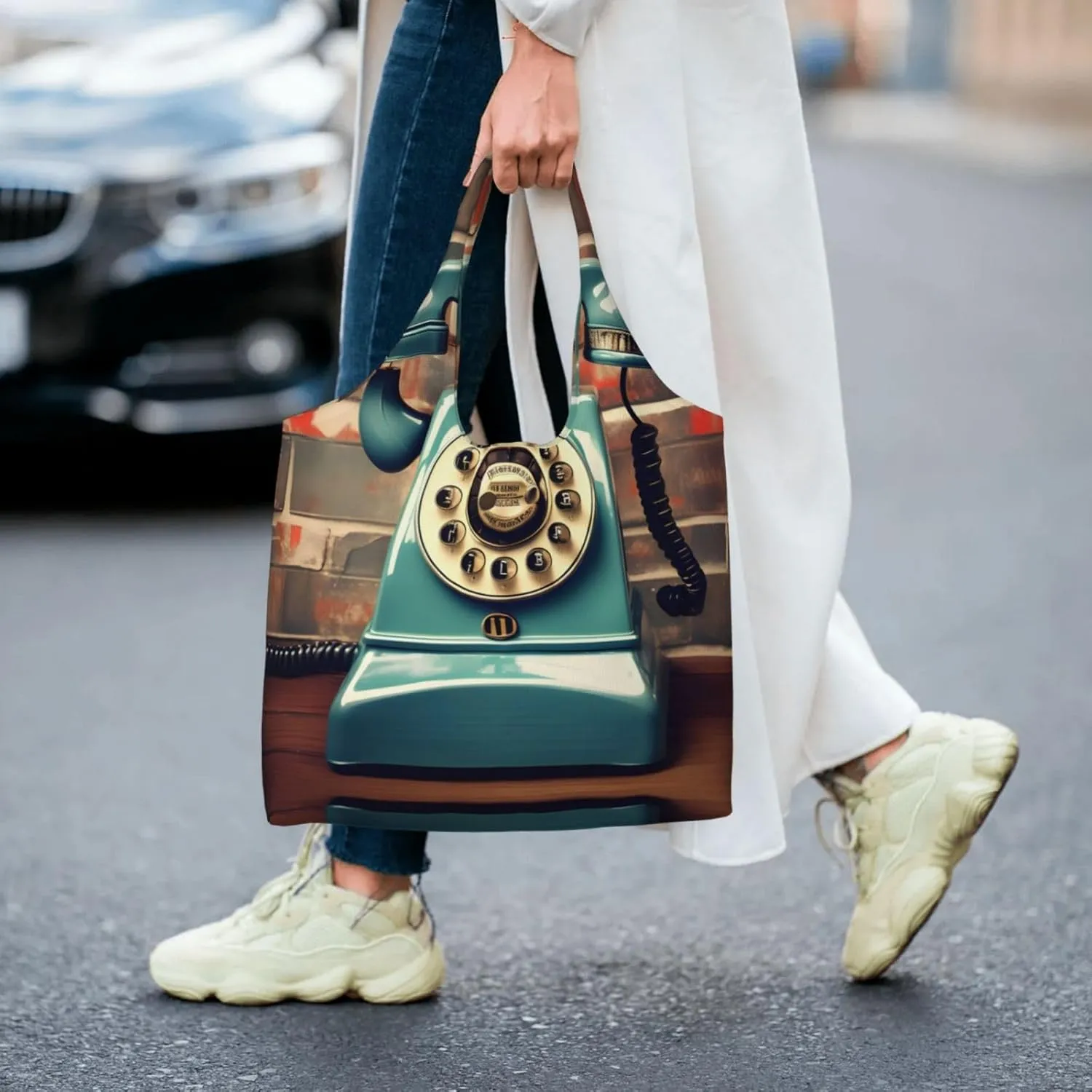 Explosion Burst Red Black Canvas Bag Bag Handbag Eco-Friendly Reusable Groceryshopping Bags For Women Girls