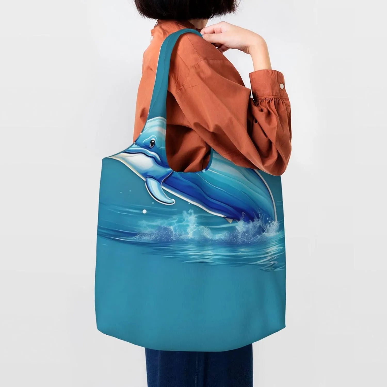 Explosion Burst Red Black Canvas Bag Bag Handbag Eco-Friendly Reusable Groceryshopping Bags For Women Girls