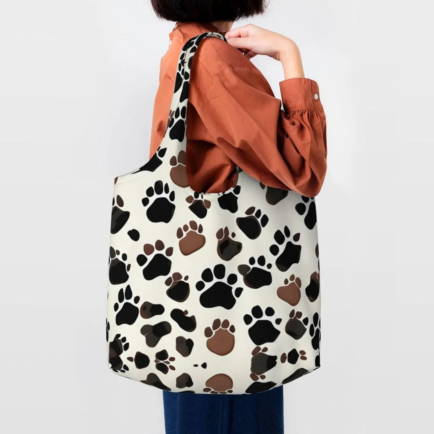 Explosion Burst Red Black Canvas Bag Bag Handbag Eco-Friendly Reusable Groceryshopping Bags For Women Girls