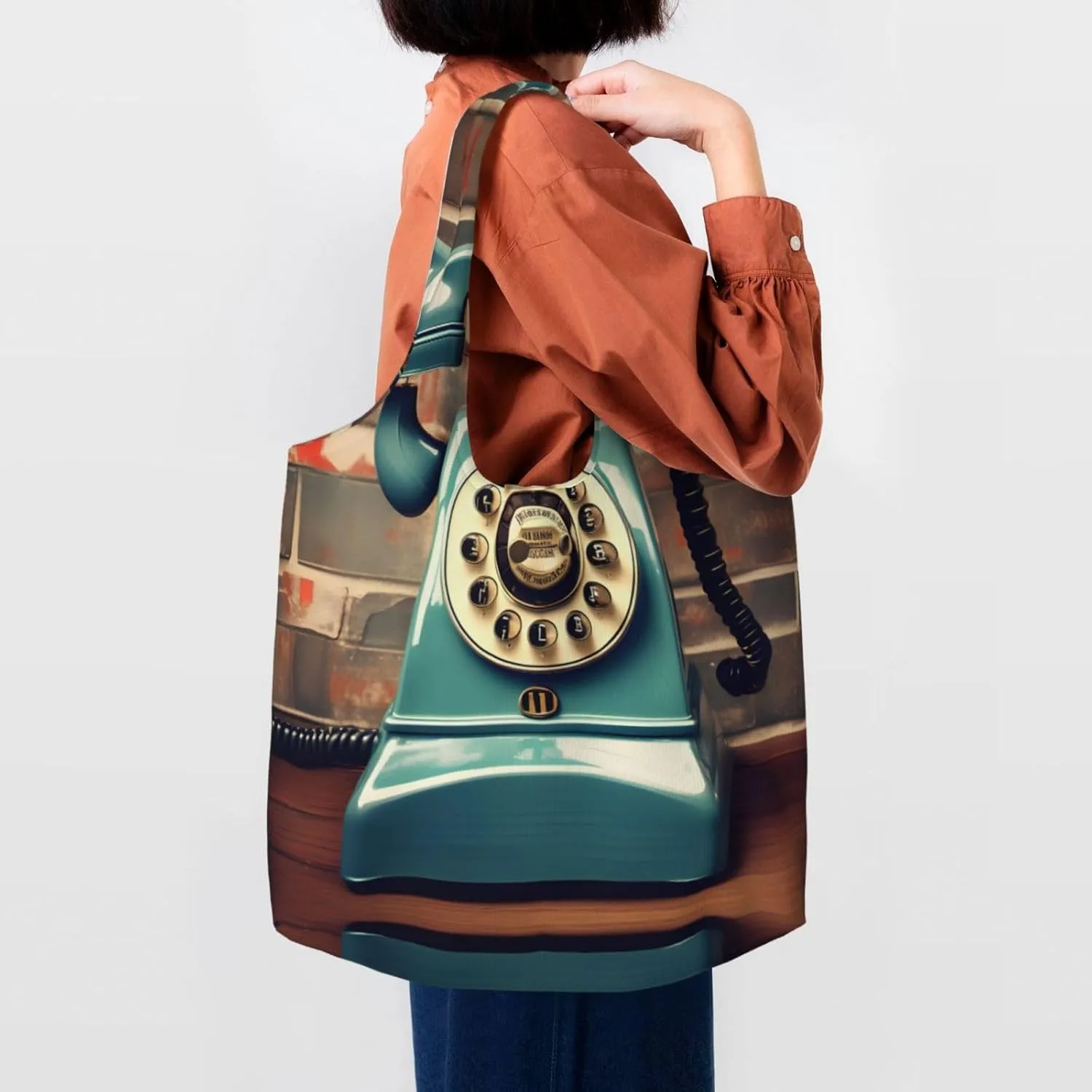 Explosion Burst Red Black Canvas Bag Bag Handbag Eco-Friendly Reusable Groceryshopping Bags For Women Girls