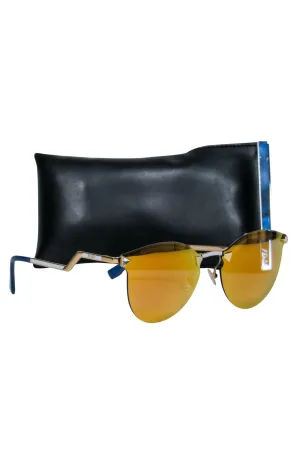 Fendi Stable Gold Reflective - Wayfarer-Style Sunglasses Exceptional