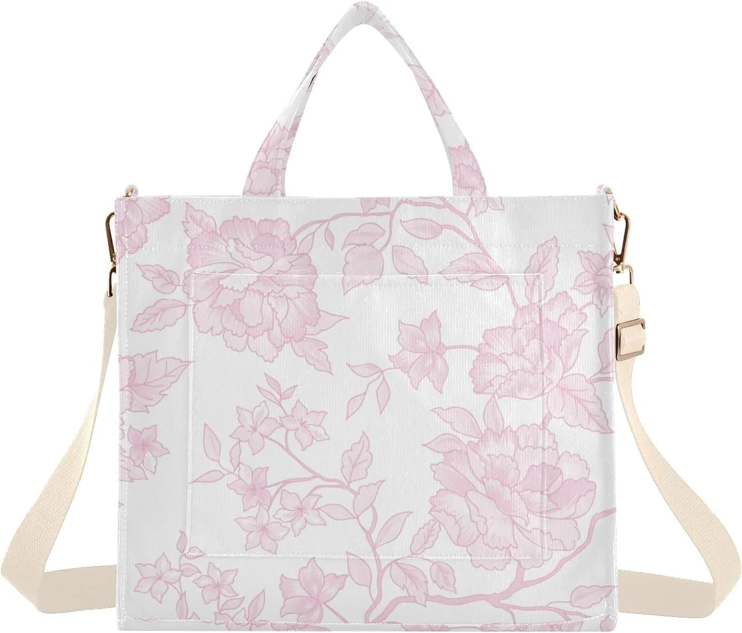 Flourish Ornamental Floral Women's Tote Handbags Top Handle Satchel Shoulder Bag Crossbody Bag for Office Travel