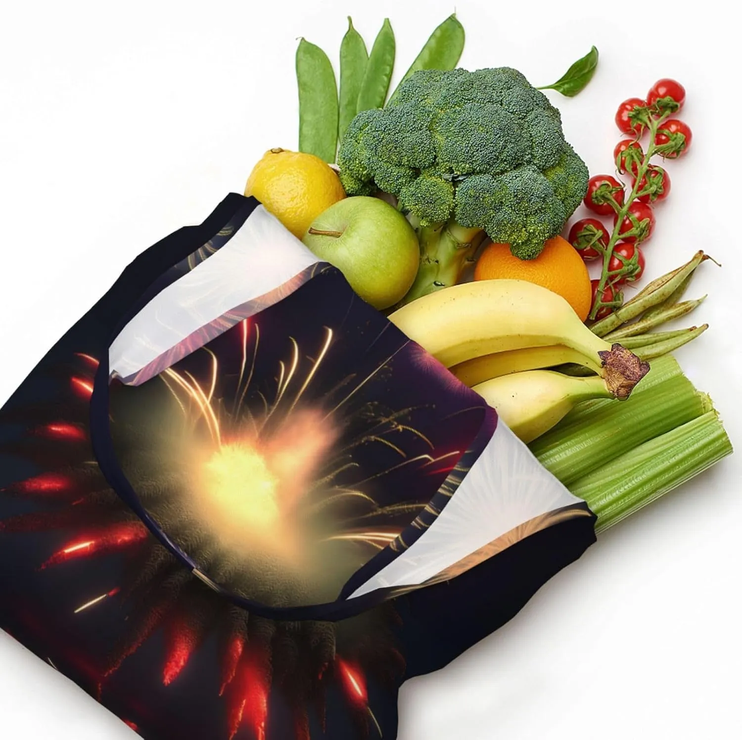 Flower Diamond Painting Canvas Bag Bag Handbag Eco-Friendly Reusable Groceryshopping Bags For Women Girls