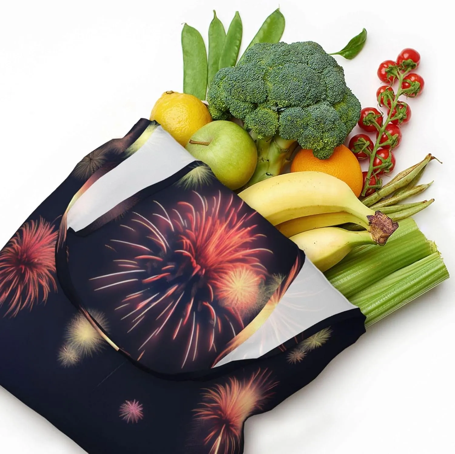 Flower Diamond Painting Canvas Bag Bag Handbag Eco-Friendly Reusable Groceryshopping Bags For Women Girls