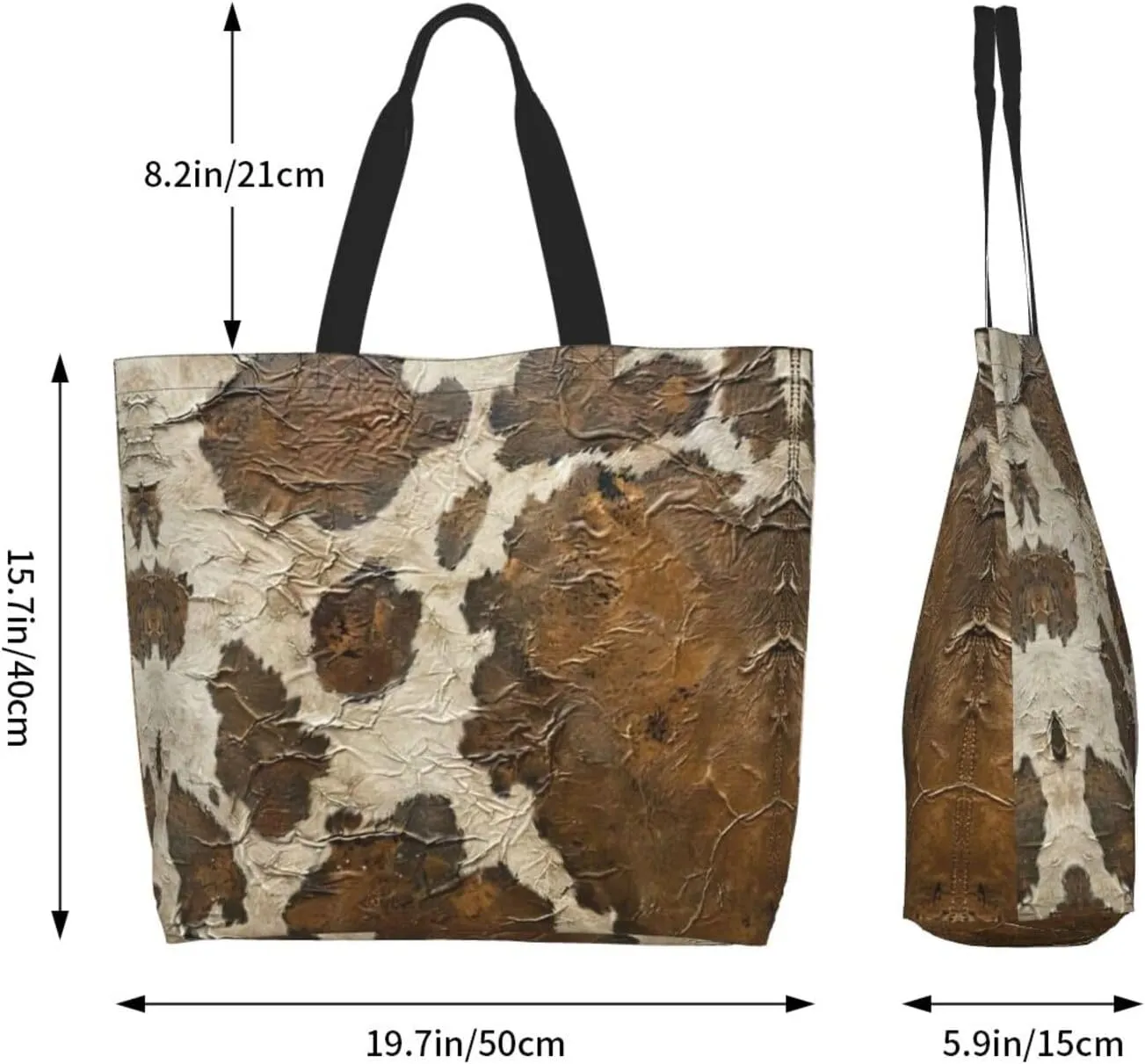 Flower Print Shoulder Bag For Women Shopping Bags Tote Bag Large Storage Handbag Grocery Bags For Travel Work