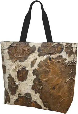 Flower Print Shoulder Bag For Women Shopping Bags Tote Bag Large Storage Handbag Grocery Bags For Travel Work