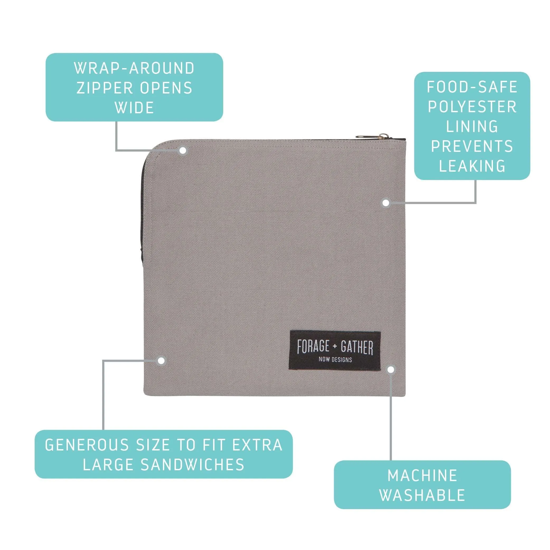 Forage   Gather Snack Bag - Gray