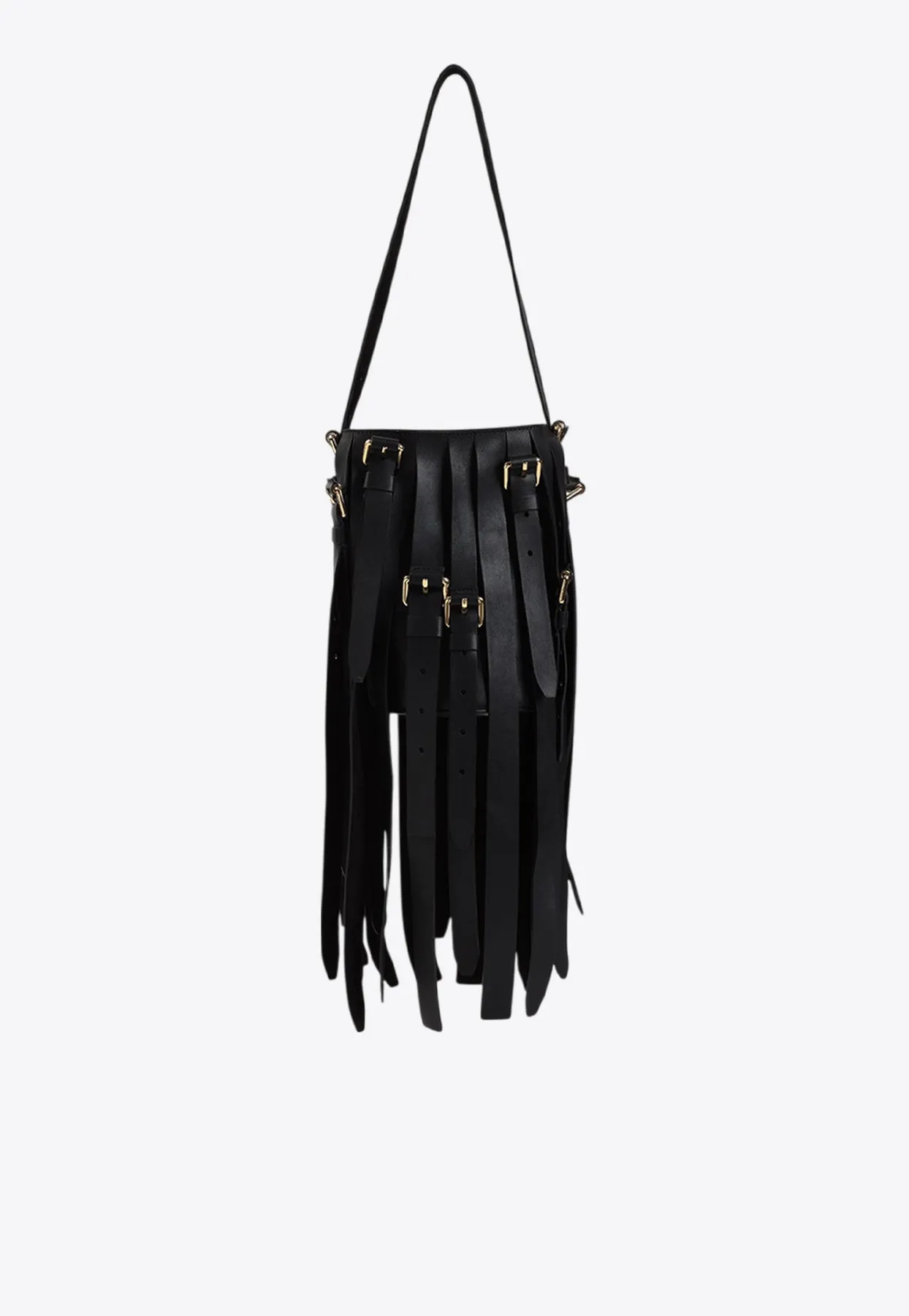 Fringed Leather Shoulder Bag