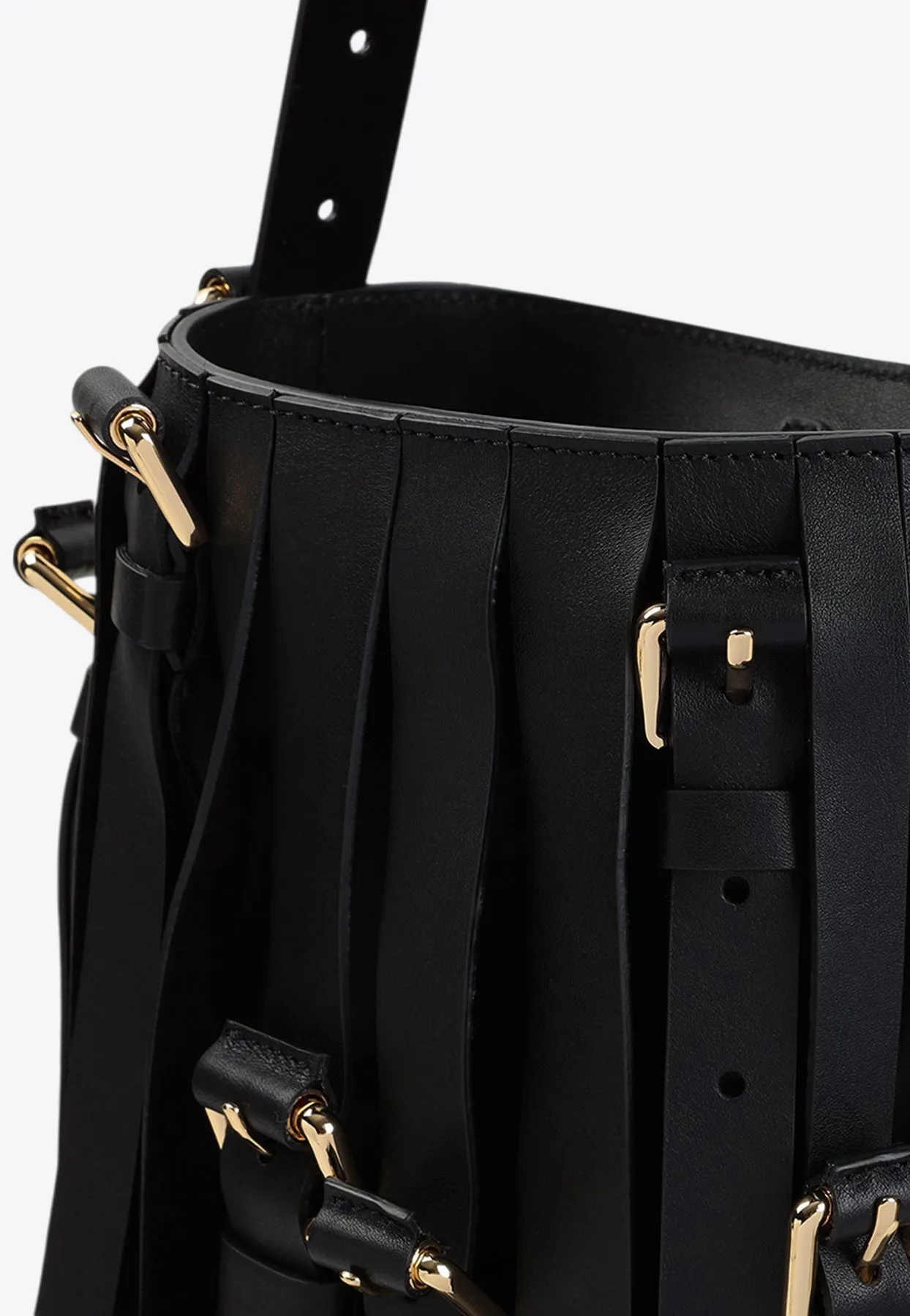 Fringed Leather Shoulder Bag