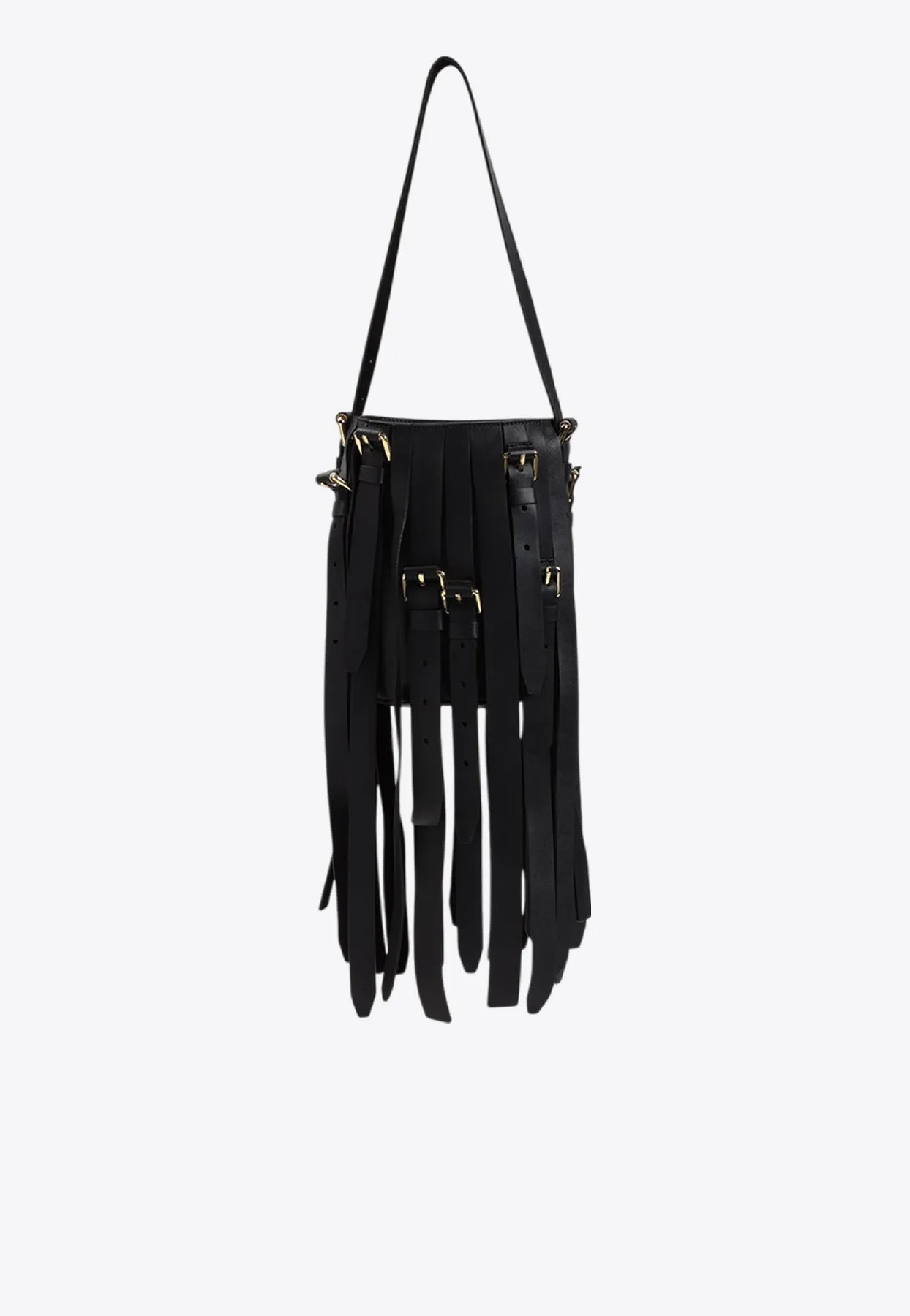 Fringed Leather Shoulder Bag