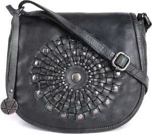 Genuine Leather Crossbody Sling Bag for Women, Purse for Women Trendy Casual Office Bag with Adjustable Strap