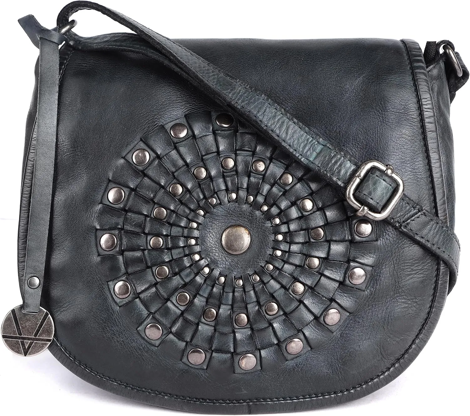 Genuine Leather Crossbody Sling Bag for Women, Purse for Women Trendy Casual Office Bag with Adjustable Strap