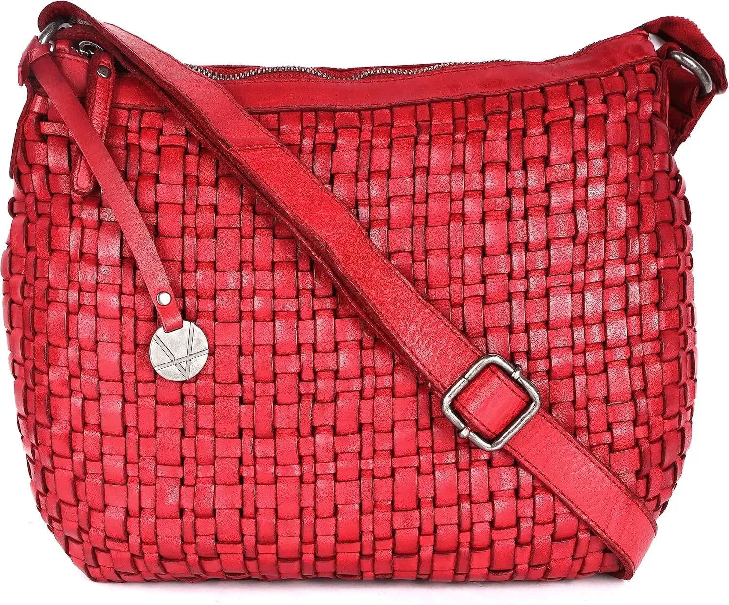Genuine Leather Crossbody Sling Bag for Women, Purse for Women Trendy Casual Office Bag with Adjustable Strap