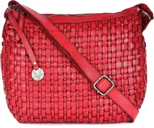 Genuine Leather Crossbody Sling Bag for Women, Purse for Women Trendy Casual Office Bag with Adjustable Strap