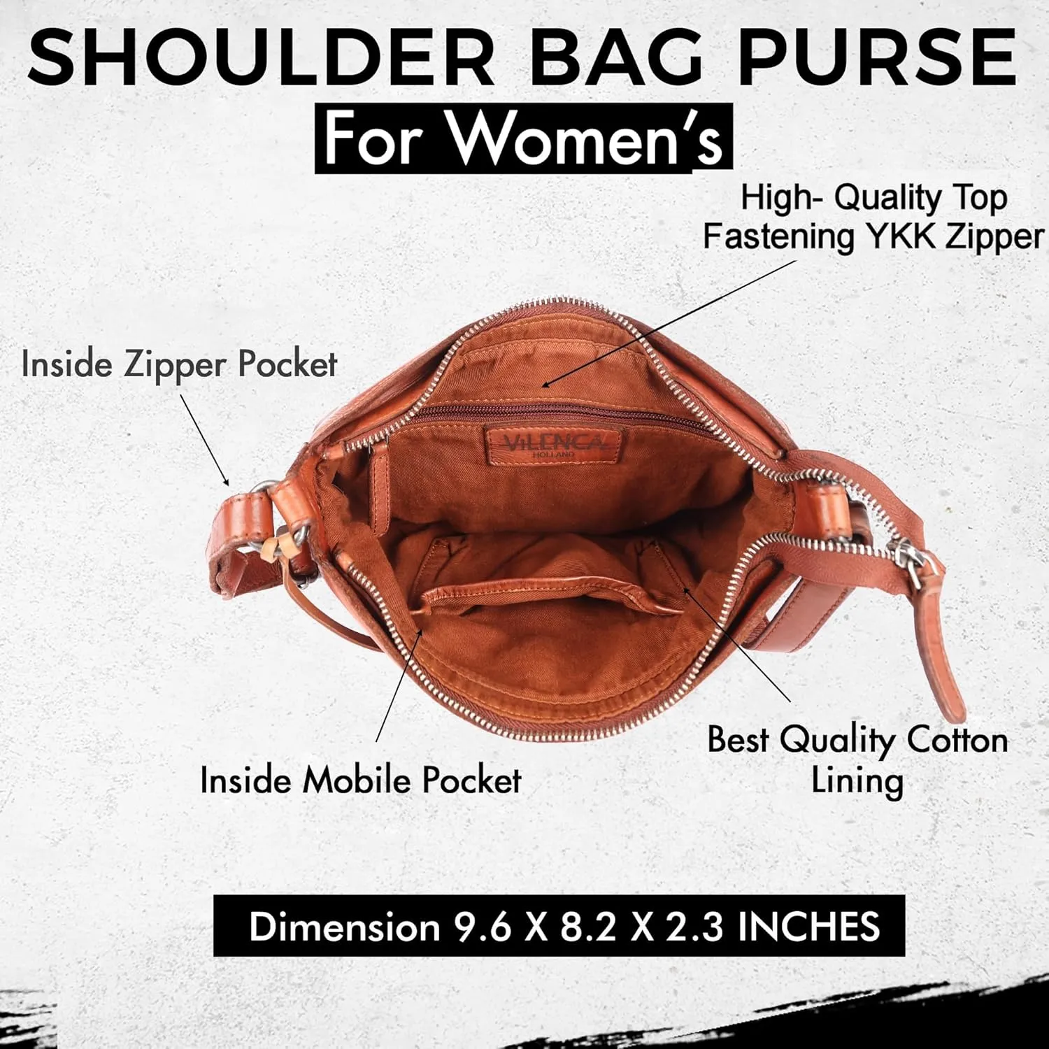 Genuine Leather Crossbody Sling Bag for Women - Trendy Casual Office Bag with Adjustable Strap