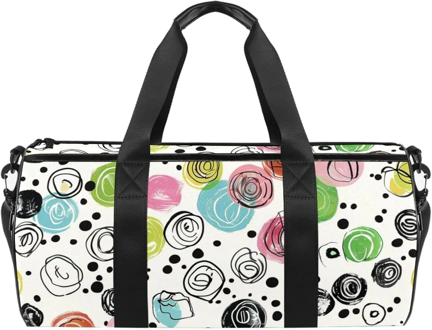 Gym Bags for Women,Duffle Bag for Travel,Easter Doodle Ornamental Eggs,Gym Bag for Men