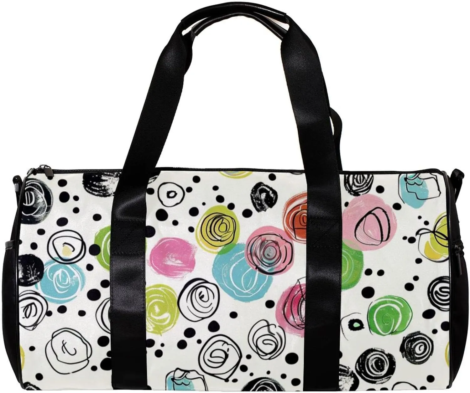 Gym Bags for Women,Duffle Bag for Travel,Easter Doodle Ornamental Eggs,Gym Bag for Men